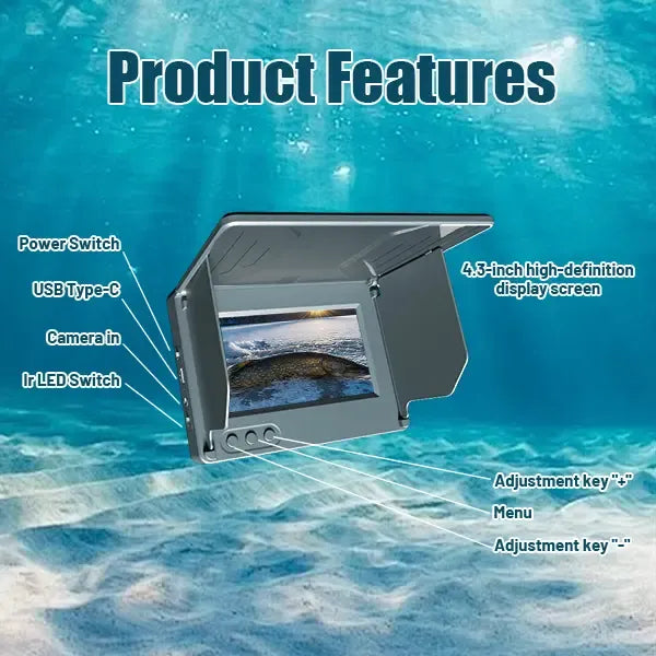 4.3"/5.0" HD Underwater Fishing Camera Fish Finder Perfect Gift for Men