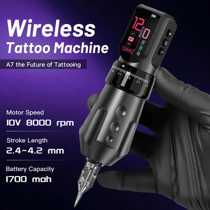 A7 Flex Adjustable Stroke Wireless Tattoo Pen