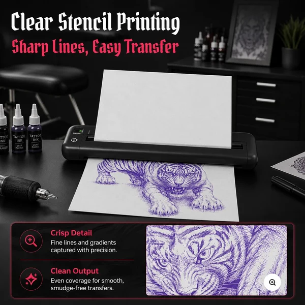 Wireless Tattoo Stencil Printer